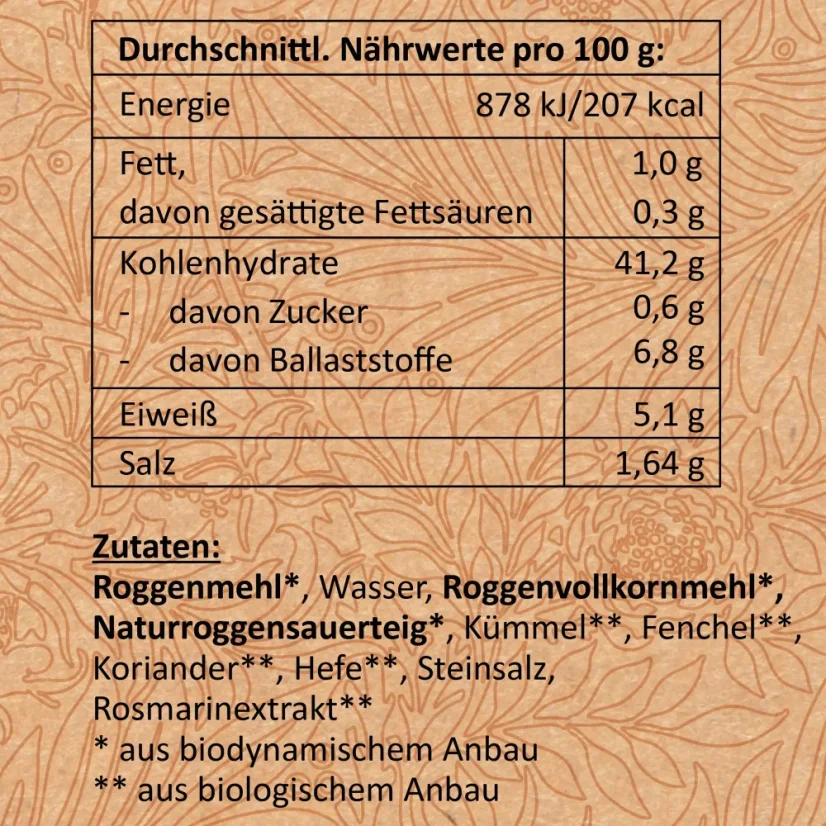 Korenistý Franský chlieb BIO Demeter trvanlivý až 10 rokov 400g | Landstreicher