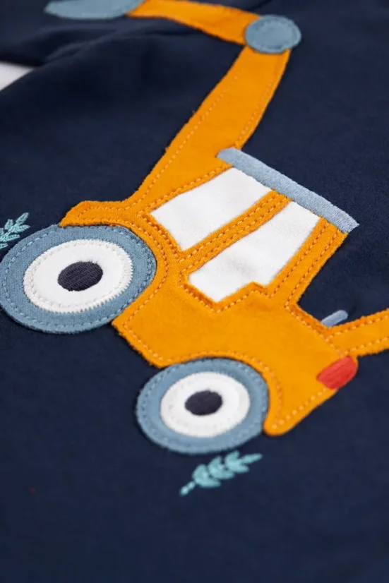 FRUGI Tričko z BIO bavlny s dlouhým rukávem TRAKTOR