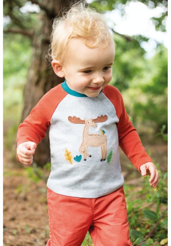 FRUGI Tričko z BIO bavlny s dlouhým rukávem DEER