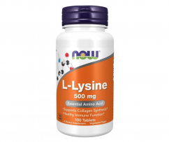NOW L-Lysin, 500 mg x 100 rastlinných kapsúl