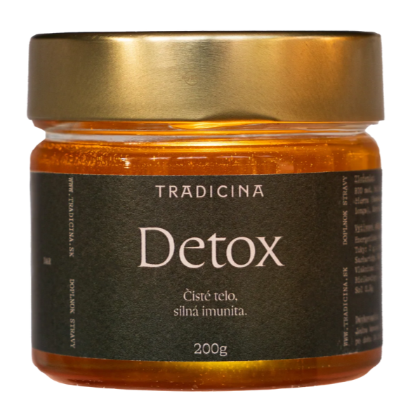 DETOX – bylinný med pre trávenie, pečeň a vitalitu 200 g | Tradicina