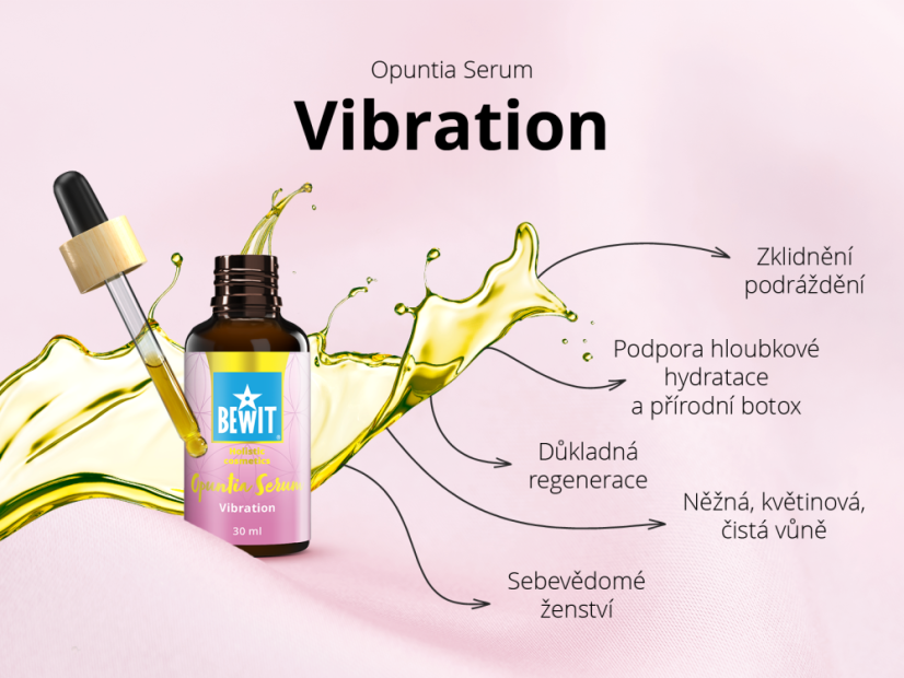 BEWIT Opuntia Serum Vibration – Luxusné opunciové sérum pre harmóniu, jemnosť a vibračné povznesenie 30ml