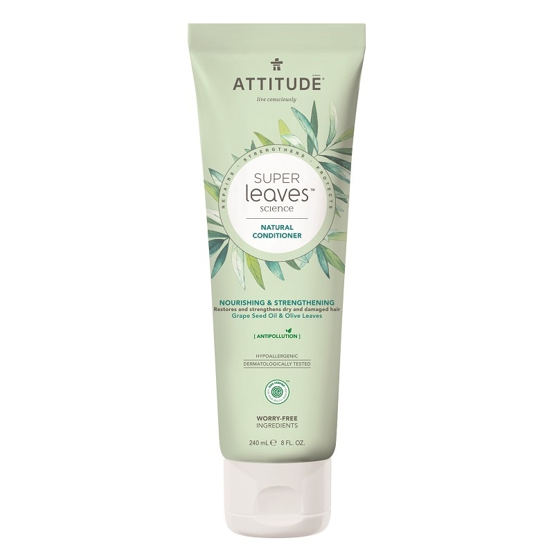 Attitude Kondicionér Super Leaves s detoxikačním účinkem, vyživující pro suché a poškozené vlasy 240ml