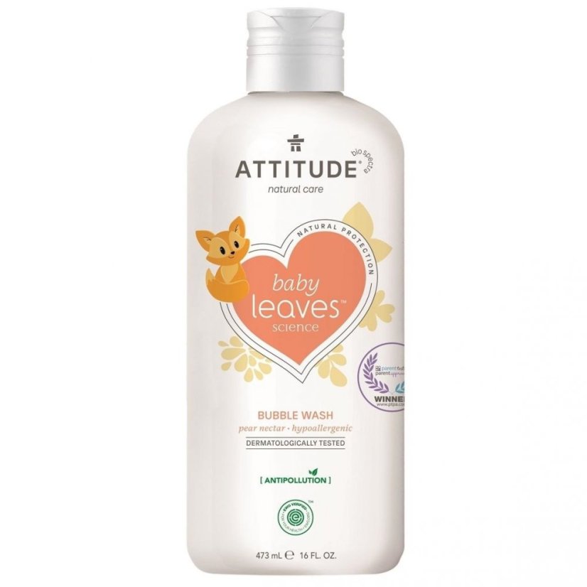 Attitude Dětská pěna do koupele s vůní Hruškové šťávy Baby leaves 473ml