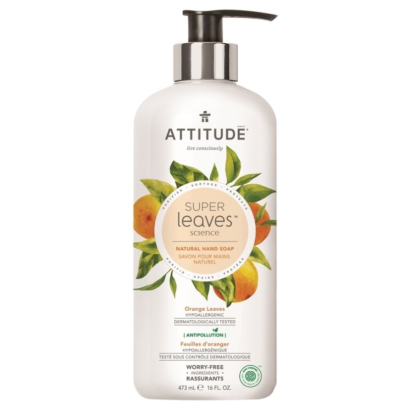 Attitude Mýdlo na ruce Super Leaves s detoxikačním účinkem, pomerančové listy 473ml Attitude Mýdlo na ruce Super Leaves s detoxikačním účinkem, pomerančové listy 473ml