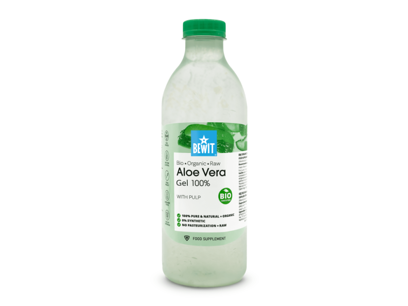 BEWIT Aloe Vera gel s dužinou BIO RAW – čistá síla aloe pro trávení, imunitu a vitalitu 1000ml