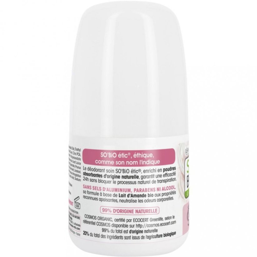 SOBiO Přírodní deodorant 24h zklidňující s mandlovým mlékem BIO 50ml