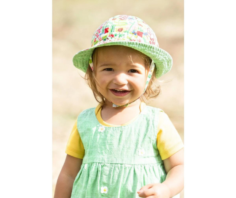 FRUGI Oboustranný klobouček z BIO bavlny CHAMBRAY