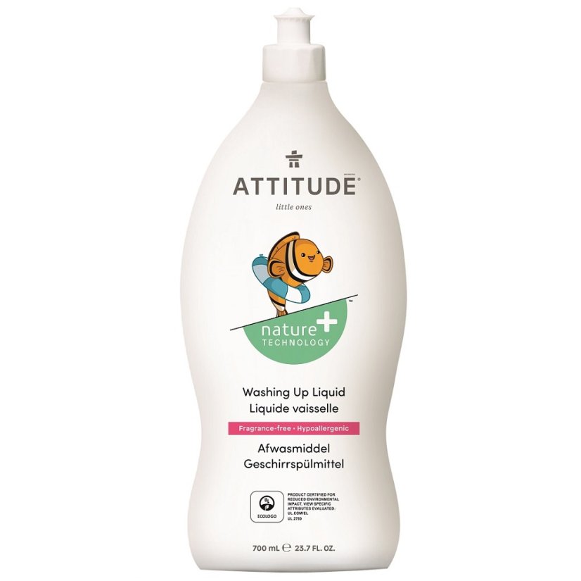 Attitude Prostředek na mytí nádobí pro děti bez vůně 700 ml