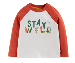 FRUGI Tričko z BIO bavlny s dlouhým rukávem STAY WILD