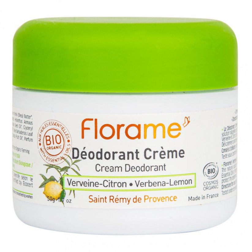 Florame Krémový deodorant 24h citronová verbena BIO 50g