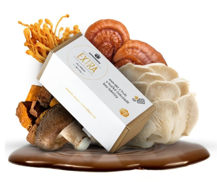 SupraMedex Čokoláda obohacená 100% extraktem z hub EXTRA 120g