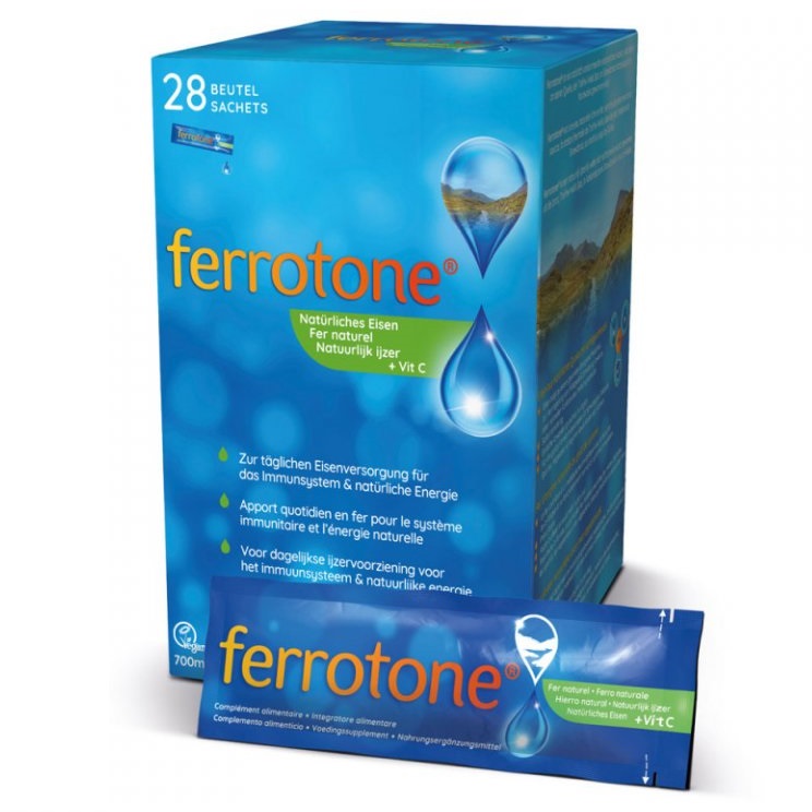 Ferrotone® 100% prírodný zdroj železa s jablkom a vitamínom C 28 denné balenie