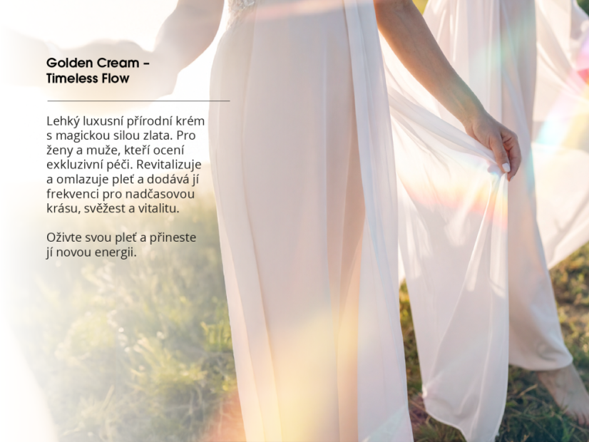 BEWIT Golden Cream – Timeless Flow – luxusný krém s 23-karátovým zlatom pre nadčasovú krásu 50ml