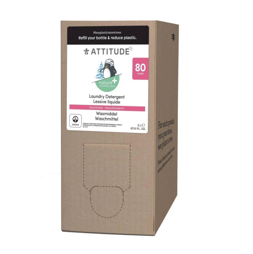 Attitude Prací gel pro děti bez vůně 2L (80 pracích dávek)-náhradní kanystr