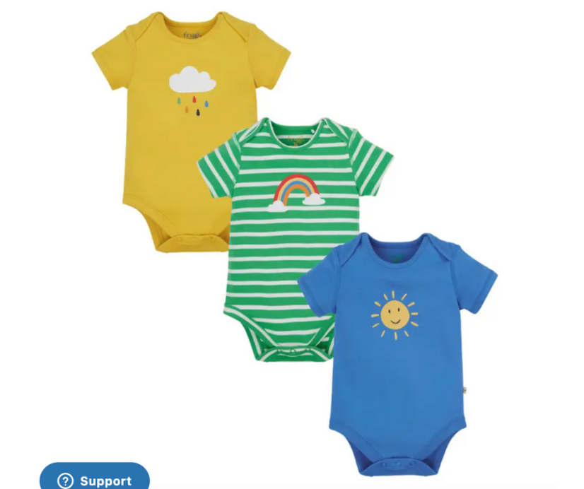 FRUGI Body z BIO bavlny s krátkým rukávem 3-balení FARM