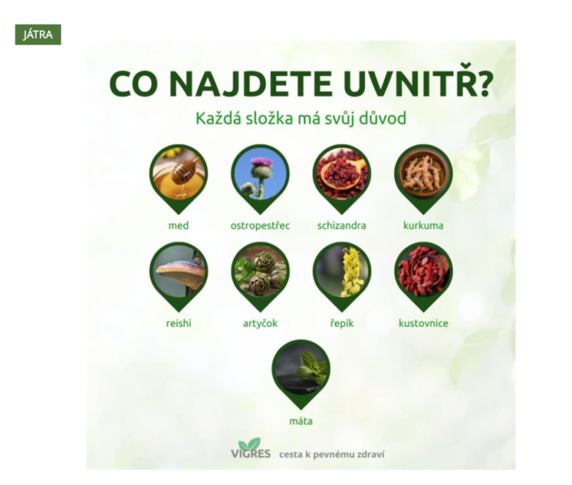 Vigres MANTRA – med na podporu podporu jater 900g
