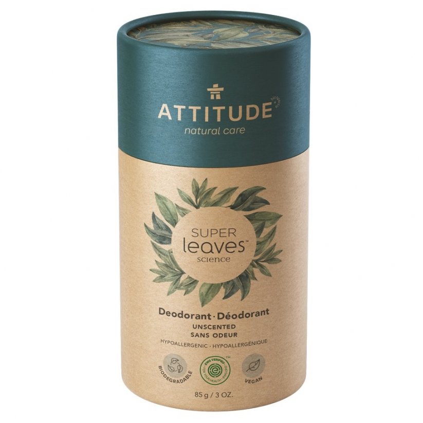 Attitude Prírodný tuhý deodorant Super leaves Bez vône 85g