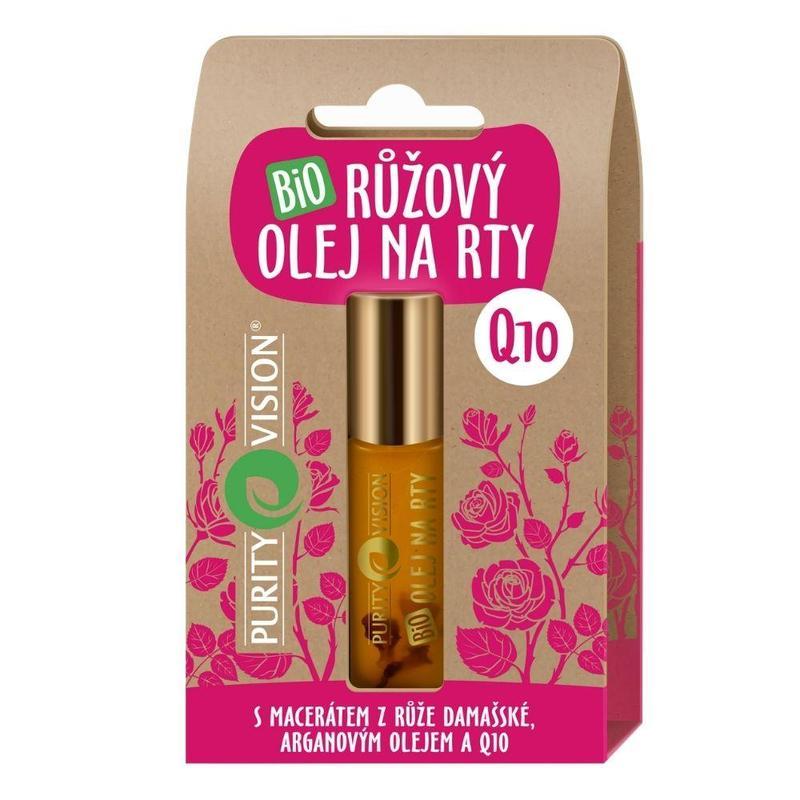 Purity Vision Růžový olej na rty s Q10  BIO 10ml