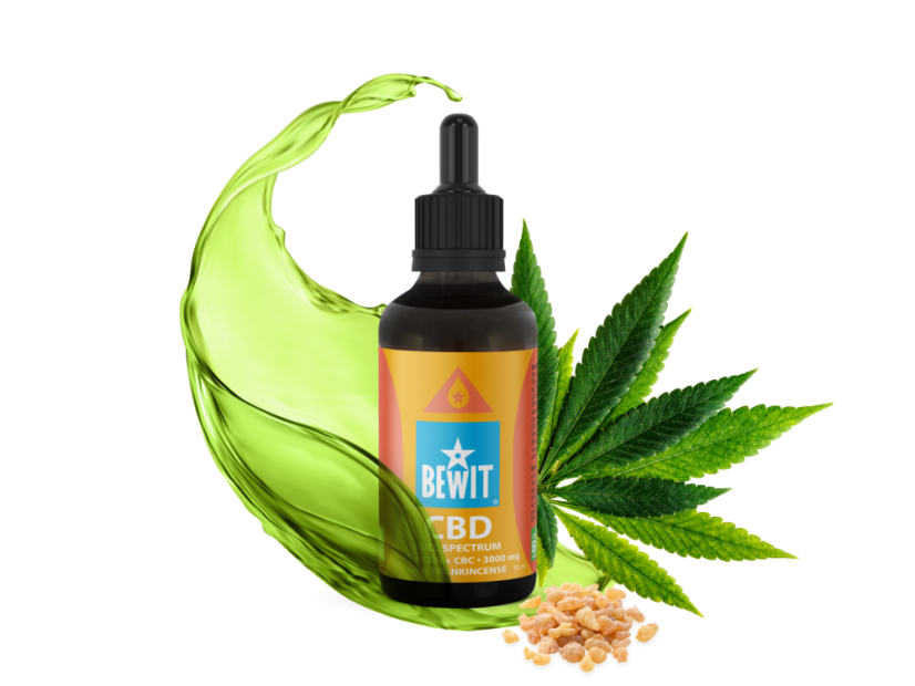 Bewit CBD Full Spectrum CBG + CBN + CBC 3000mg Konopný olej s kadidlem 50ml bioregal